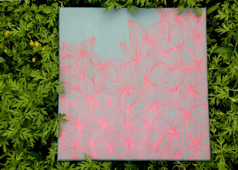 插画师enjer手绘繁花装饰画，一份独一无二的情意——厌倦了那经久的喧嚣与浮躁，人来源与自然 是自然之子，崇尚自然之情尚存，亲近自然之情难闵 或许这就是向往归隐山林的缘故吧……店内有更多颜色规格选择