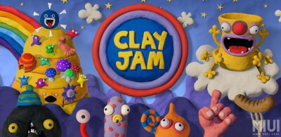 【Clay Jam】粘土的世界里有很多小怪兽，在山坡上快乐的生活着，直到有一天，一个爱吃粘土的怪物来了，吃光了所有的怪兽和山丘，你用仅剩的粘土球拯救小怪兽，重建粘土世界。