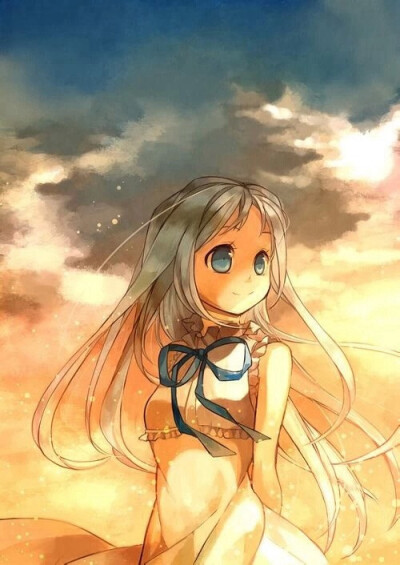 「二次元 少女」动漫 未闻花名 插画 原创 手绘 萌系少女