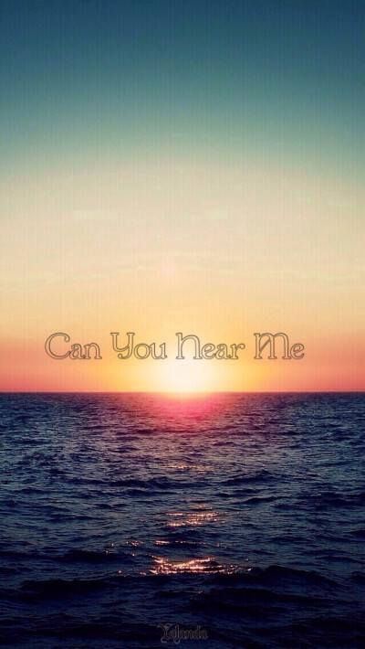 Can you hear me？