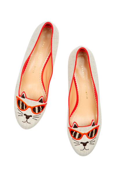 Charlotte Olympia-猫咪平底鞋