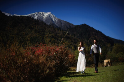 和你，约定，这一生相守，一起去看遍山水美景，2013豆丁影像红叶旅行婚纱照。