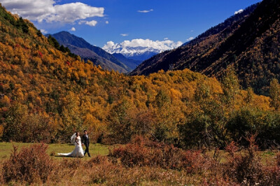 和你，约定，这一生相守，一起去看遍山水美景，2013豆丁影像红叶旅行婚纱照。