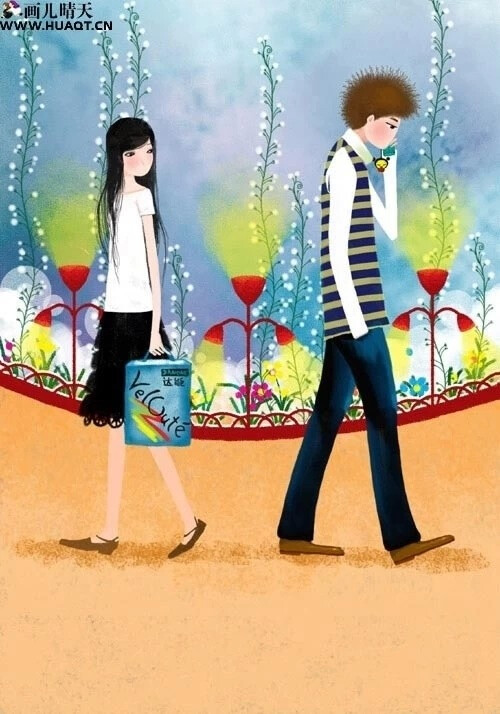 彼岸花。手绘，插画。