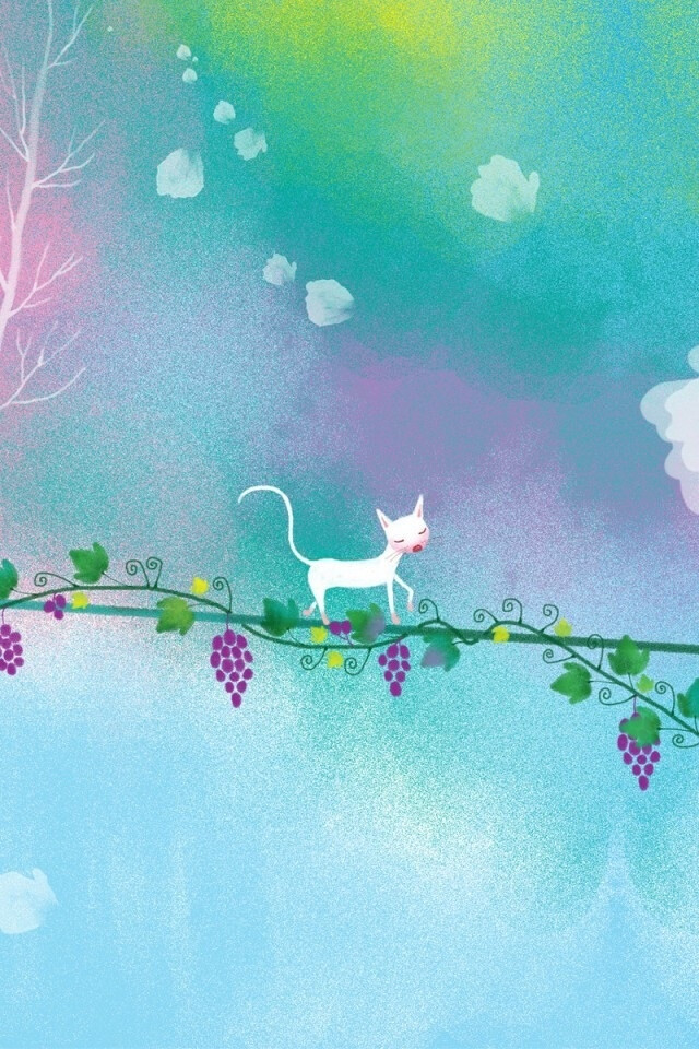 彼岸花。手绘，插画。