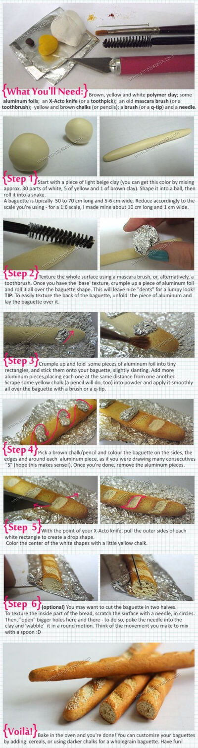 粘土面包的制作方法与步骤，更新资讯可以关注新浪微博哦：http://weibo.com/ssissel