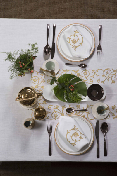 Platane-New Year table setting 新年餐桌布置