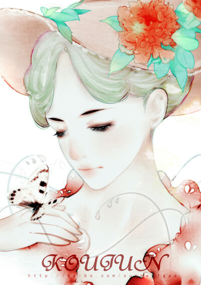 手绘 插画 水粉画 萌系 可爱