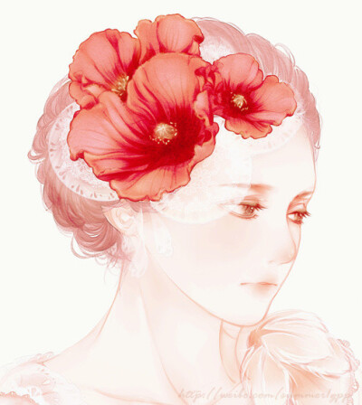 手绘 插画 水粉画 萌系 可爱