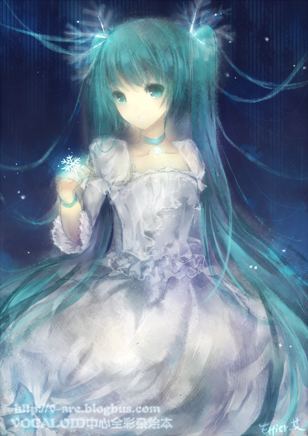 初音ミク p站 二次元 原创 初音未来 透明感 绮丽 miku