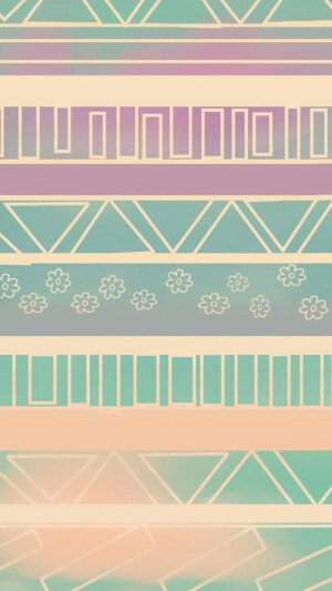 iOS7，平铺复古花纹 iPhone壁纸