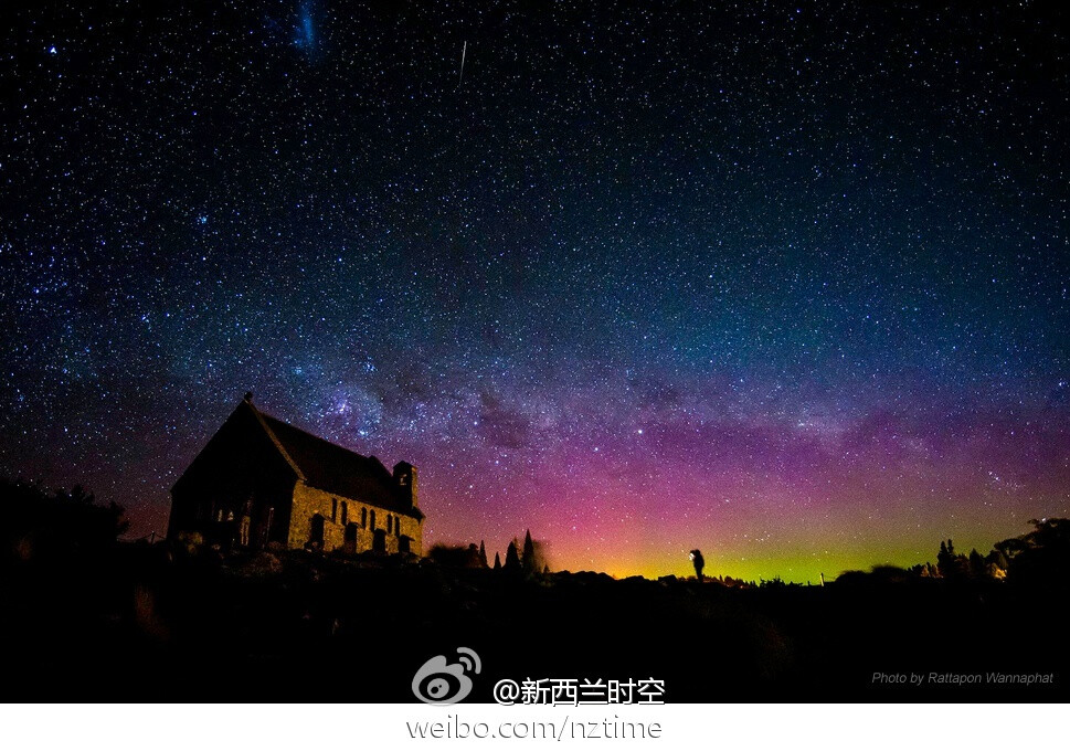 hanging in the sky [爱你] milky way over Sugarloaf Communications Tower at Port Hills, Canterbury, New Zealand