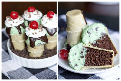 Erica’s Mint Chocolate Chip Cupcake Cones