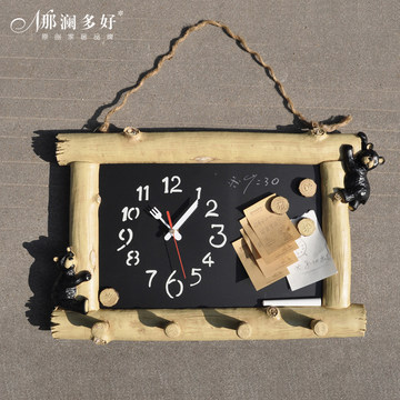 小黑板+便利贴+时钟 多功能钟表