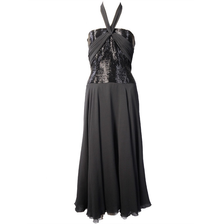 Karl Lagerfeld for Chloe Beaded Chiffon Gown