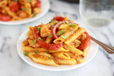 Fajita Chicken and Enchilada Pasta