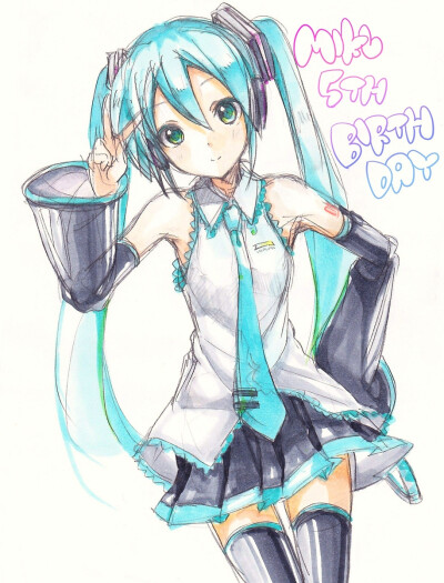 初音ミク５周年！ p站 二次元 v家 初音未来 miku 周年