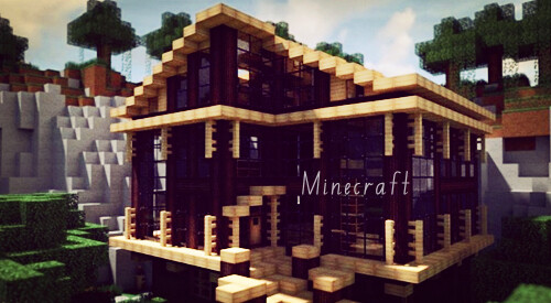 【现代木屋】 Kenneth_LDQ 原创 minecraft吧 我的世界 光影 材质 签名档