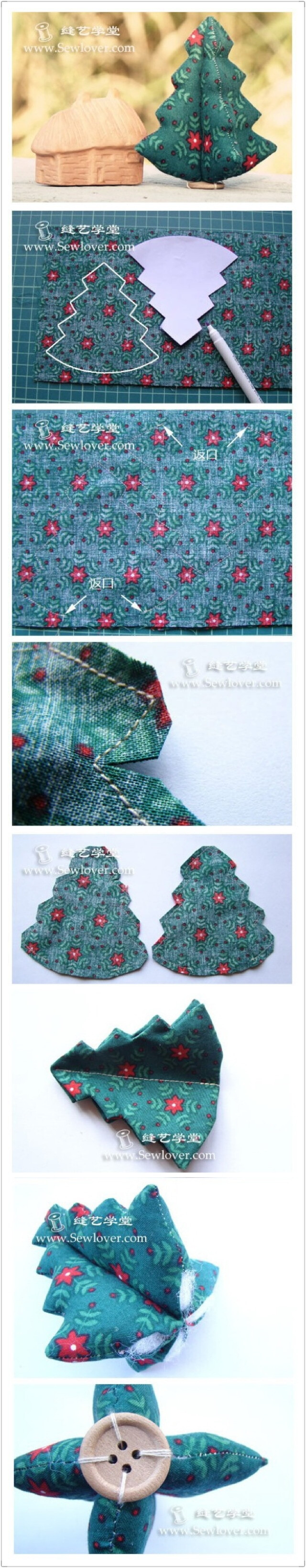 【圣诞DIY集】布艺圣诞树教程