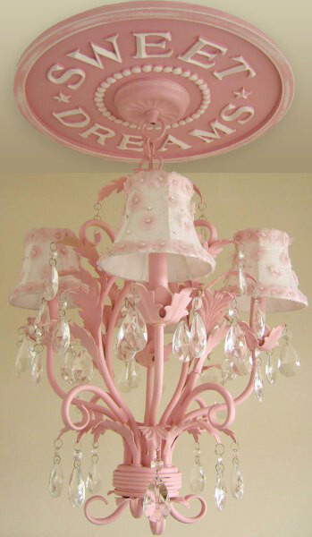 pink chandelier