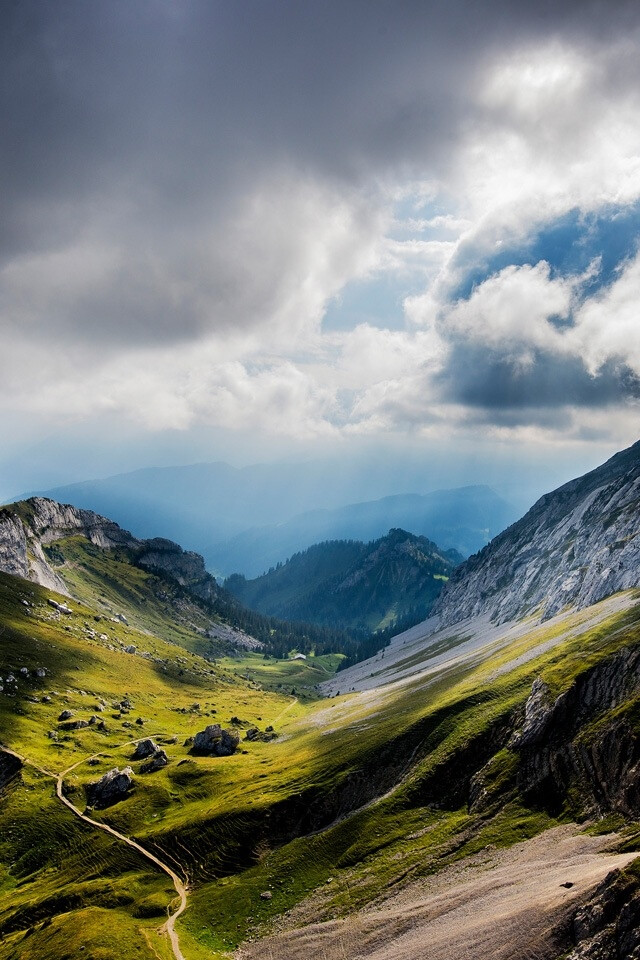 瑞士阿尔卑斯山风景 -叶-