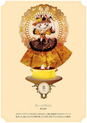 26个字母又被赋予了新的诠释！如果你爱甜点，也爱漫画，那就将这些热腾腾的图片搬回家吧。从A开始，为你百科各种经典的小点心。更重要的是，日本艺术家UI将这些点心手绘成各种萌萌的小萝莉，每一种口味都赋予了不同的服装和性格，非常特别。  当水果挞遇见冰淇淋，当果酱遇上华夫饼，都碰撞出甜腻腻的幸福滋味。搭配精美的小萝莉插图，欣赏华丽的头饰及服装，简直是一种甜蜜的享受。天蝎座的UI毕业于多摩美术大学平面设计专业，他曾参加众多插画比赛获得了不错的成绩，平日里喜欢装饰，绘画以及幻想，跟上他手中的画笔，来一次甜心之旅吧。