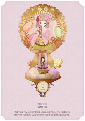 26个字母又被赋予了新的诠释！如果你爱甜点，也爱漫画，那就将这些热腾腾的图片搬回家吧。从A开始，为你百科各种经典的小点心。更重要的是，日本艺术家UI将这些点心手绘成各种萌萌的小萝莉，每一种口味都赋予了不同的服装和性格，非常特别。  当水果挞遇见冰淇淋，当果酱遇上华夫饼，都碰撞出甜腻腻的幸福滋味。搭配精美的小萝莉插图，欣赏华丽的头饰及服装，简直是一种甜蜜的享受。天蝎座的UI毕业于多摩美术大学平面设计专业，他曾参加众多插画比赛获得了不错的成绩，平日里喜欢装饰，绘画以及幻想，跟上他手中的画笔，来一次甜心之旅吧。