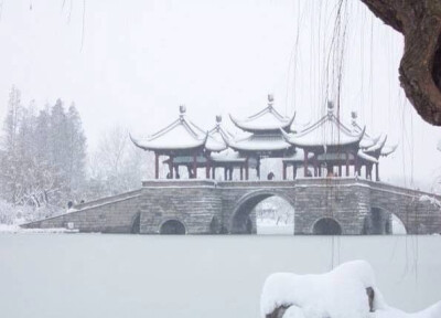 雪后瘦西湖