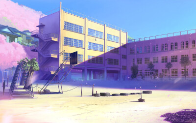 风景。学校