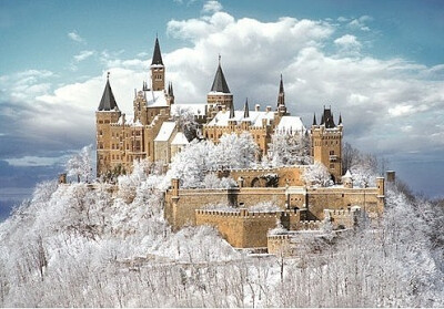 雪景，城堡