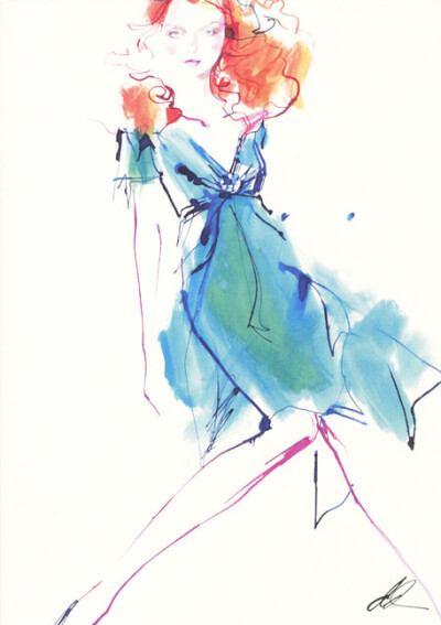 David Downton时尚插画