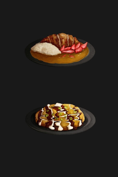 日式美食插画 -叶-