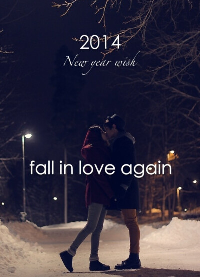 2014新年愿望：fall in love again再次坠入爱河