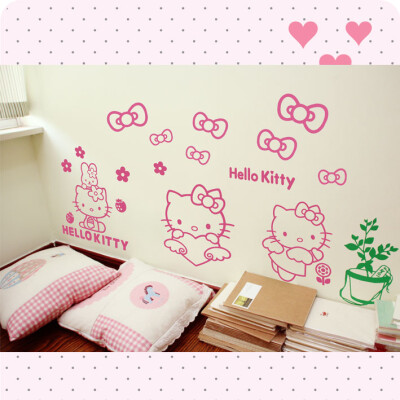 http://item.taobao.com/item.htm?spm=a1z10.1.w4004-5394421965.10.WxnGsv&amp;id=36955626678 HelloKitty系列墙贴/克定制墙贴/贴纸/卡通贴/KT猫贴纸