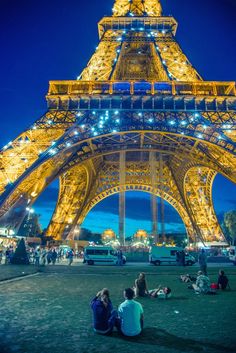 Gorgeous! Eifel Tower gold and blue!