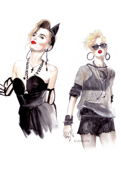 Fashion Illustrations by Lena Ker from Russia