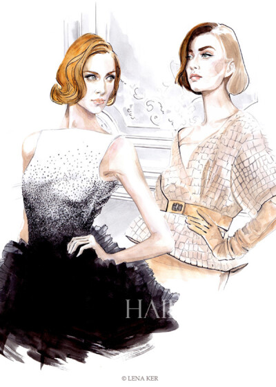 Fashion Illustrations by Lena Ker from Russia