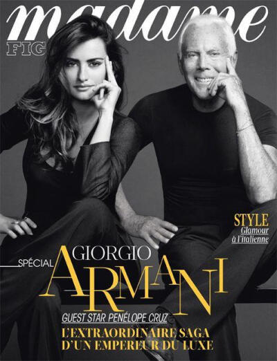 Madame Figaro France -- Penelope Cruz &amp;amp; Giorgio Armani