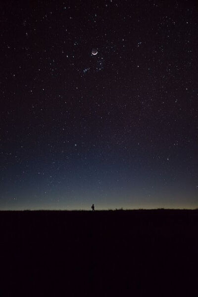 黑夜，星空，光芒，插画