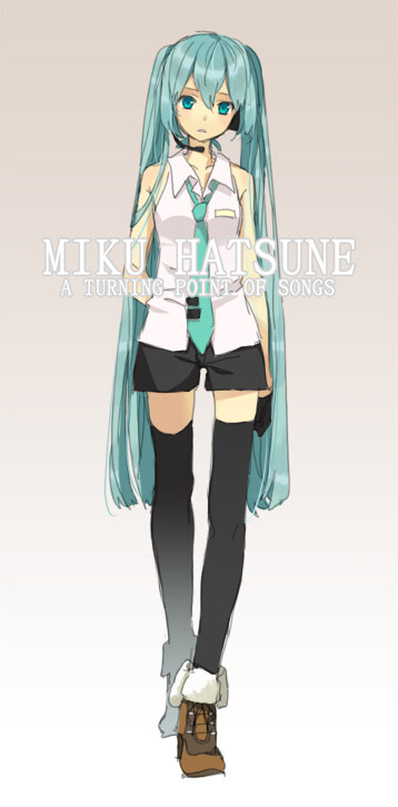 無題 この靴が好き p站 二次元 插畫 初音未來 miku