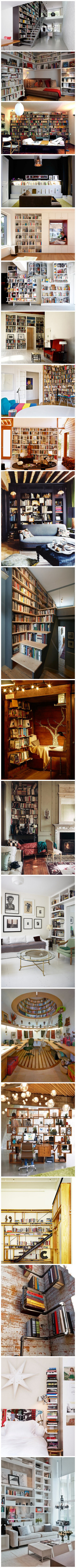 *家居*书架设计只能存在于书房吗？无处不在的书架设计~
