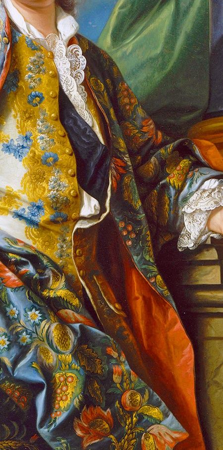 ➹Art Details➹Detail of &amp;quot;at home&amp;quot; Carle Van Loo, France, ca.1730-40.