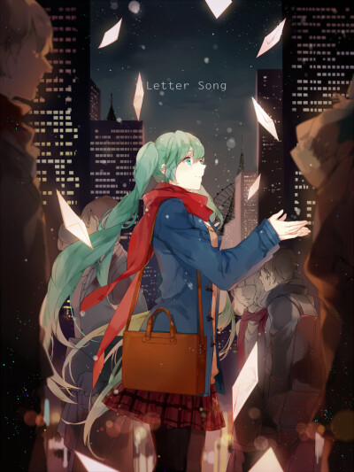 Letter Song p站 二次元 插画 v家 初音未来 miku