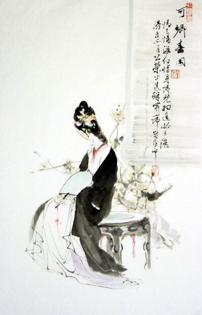  到了明嘉庆年间，邹得中总括前人丰富的创作经验，在其著作“绘画发蒙”中，提了“十八描”的说法，这十八种描法是指：1.行云流水描2.高古游丝描3.铁丝描4.柳叶描5.琴弦描6.蚂蝗描7.混描8.橛头钉描9.曹衣描10.钉头鼠…