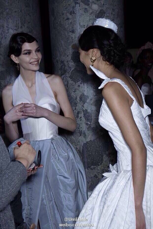 Backstage at ulyana sergeenko HC SS 2014