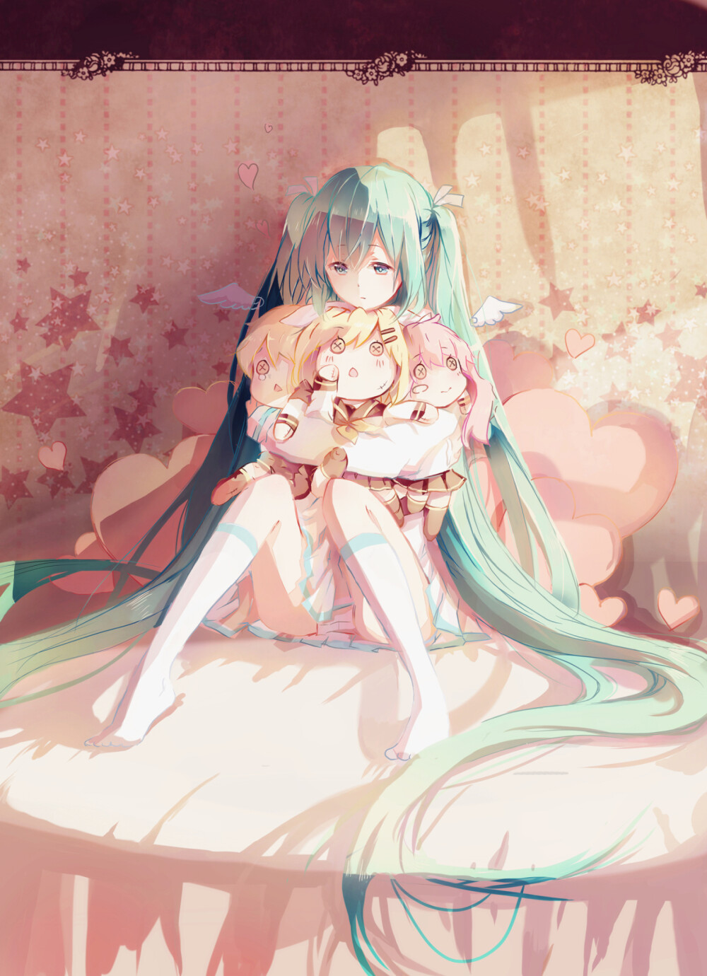 ミクの心p站二次元插画v家初音未来miku