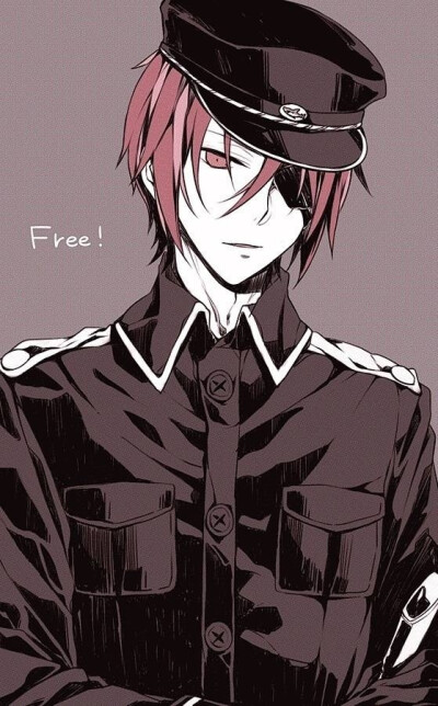 「Free！男子基泳部」动漫 插画 军服凛 简直帅cry?。ㄞD @mukku5）