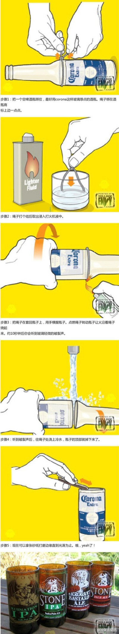 “把啤酒瓶变废为宝”利用生活中的废品落到实处的例子