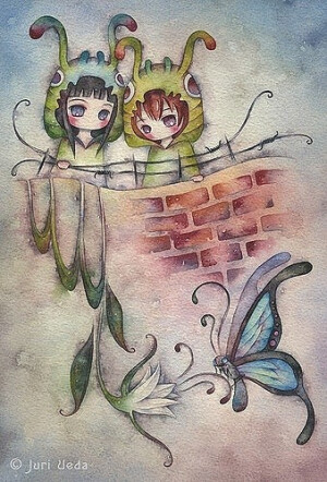 他的作品清新质朴，笔下的画面描绘出的是一幅幅邻家儿童的情感世界。