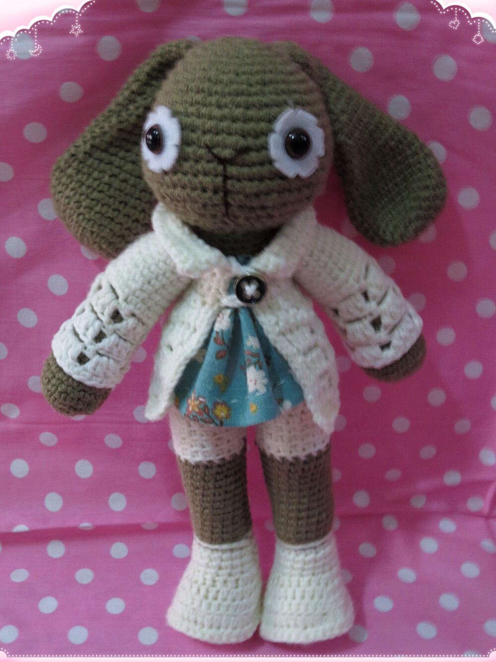 手工生活艺术钩针玩偶长耳兔